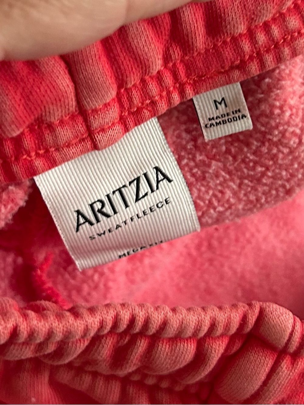 Aritzia womens Sweatfleece mega Sweatpant in Sun-Faded Cherry Red